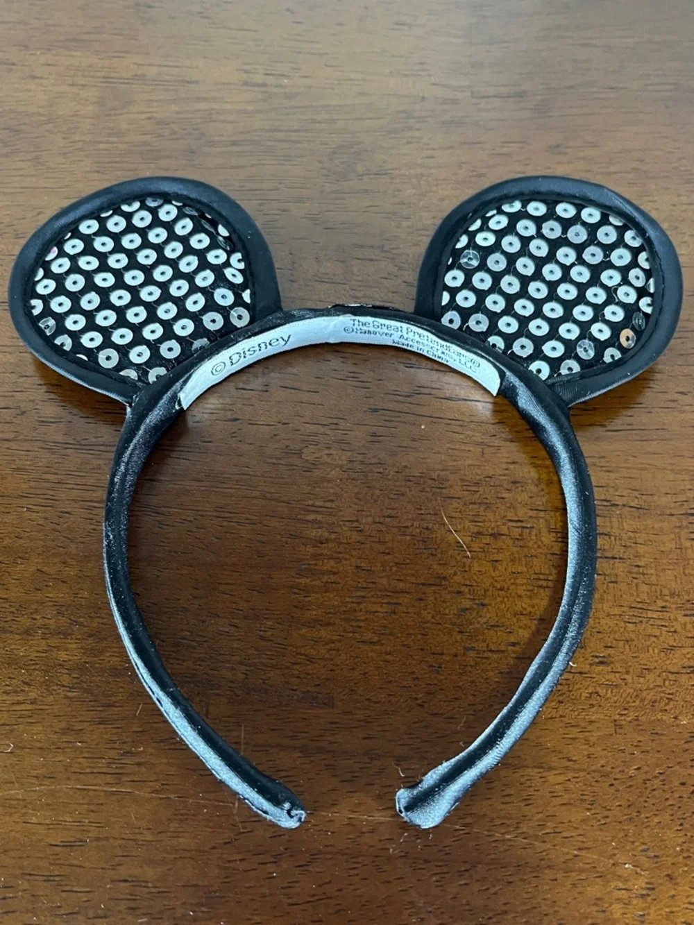 Disney Black Sequin Minnie Mouse Ear Headband